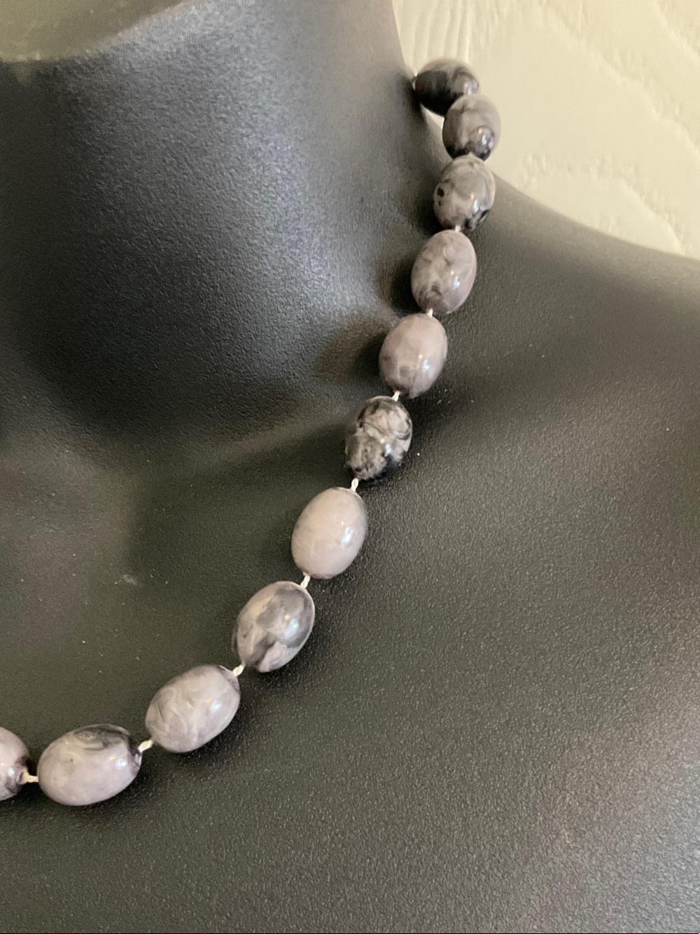 Gray Bead Necklace - Picture 2 of 5